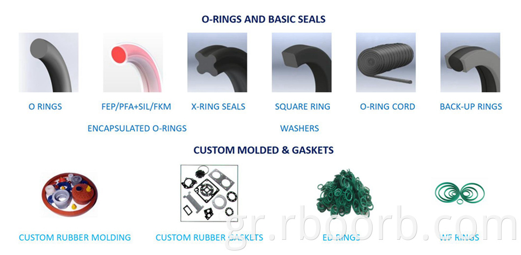 PTFE Coated wear-resisting customizable rubber seal O-rings
